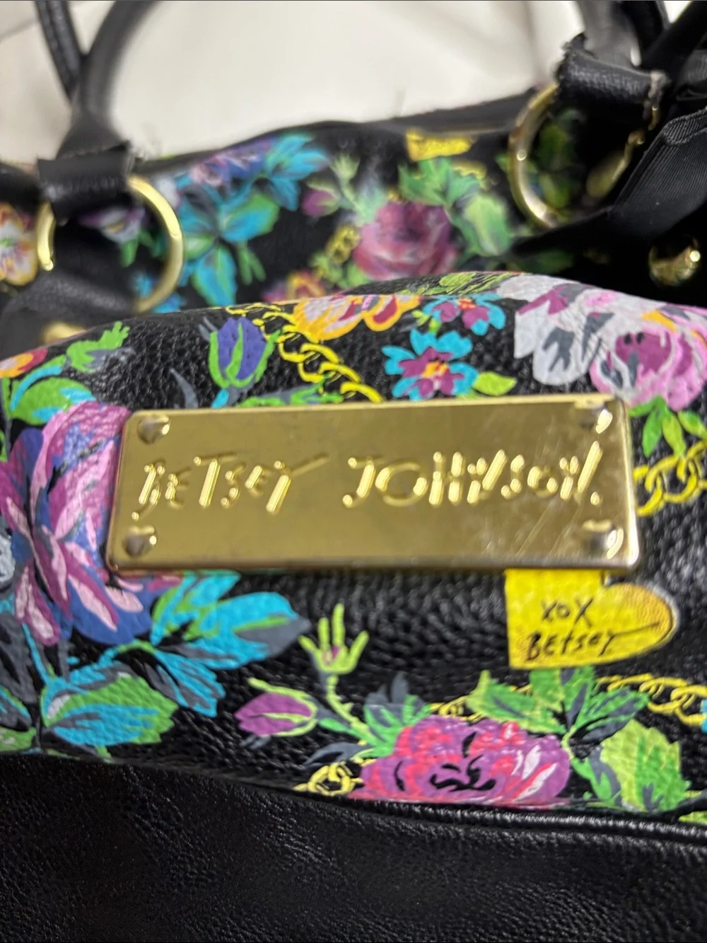 Betsey Johnson black satchel